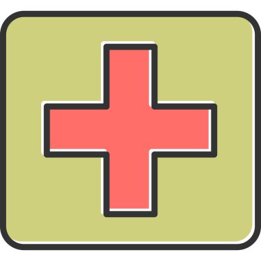 Artı simge vektör illüstrasyonu