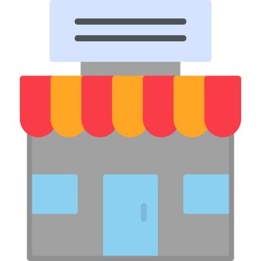 Dükkan. Web simgesi basit illüstrasyon