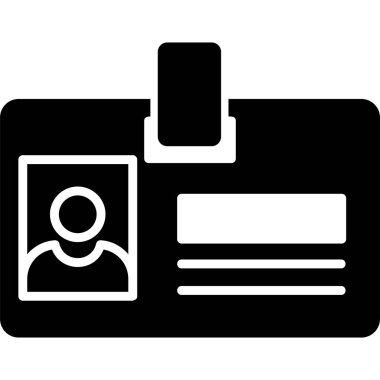 Kimlik kartı, kişisel ve ticari kullanım için basit illüstrasyon simgesi 