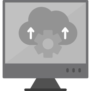 vector cloud technology icon illustration