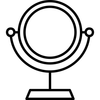 Ayna. Web simgesi basit illüstrasyon