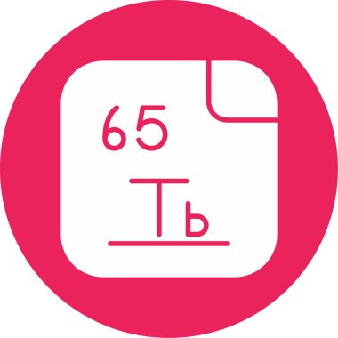 terbiyum simgesi vektör illüstrasyonu 