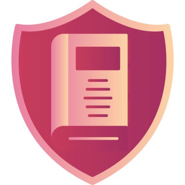 Güvenli kitap simgesi, modern tasarım illüstrasyonu