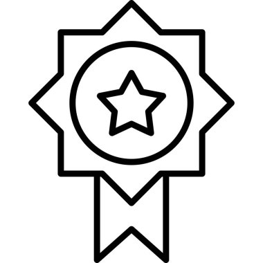 Modern Ödül simgesinin vektör illüstrasyonu