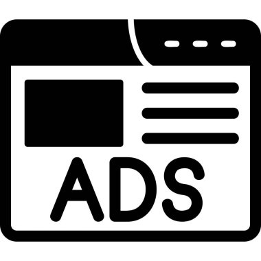 Reklam web simgesi basit illüstrasyon