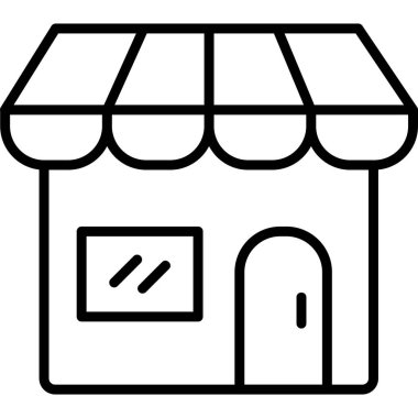 Dükkan. Web simgesi basit illüstrasyon