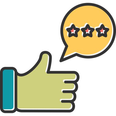 Modern simge, vektör illüstrasyonunu gözden geçir