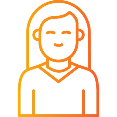 avatar. Web simgesi basit illüstrasyon