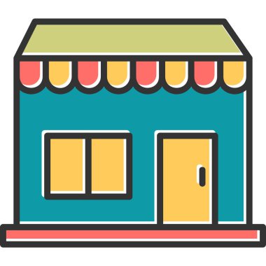 Dükkan. Web simgesi basit illüstrasyon