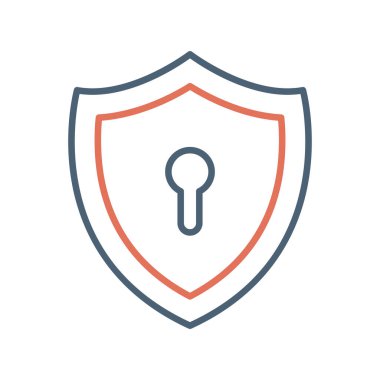 asma kilit ikon vektör illüstrasyon tasarımı ile kalkan