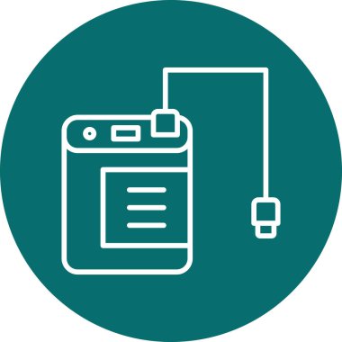 Vektör illüstrasyonu, Harici Disk simgesi ögesi arkaplanı