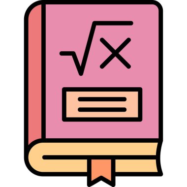Matematik kitabı simgesi, modern tasarım illüstrasyonu