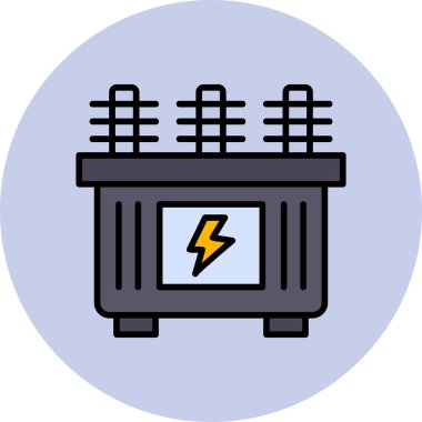 transformatör simge vektör çizimi