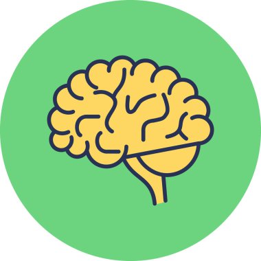  Beyin ikonu. Basit resimleme