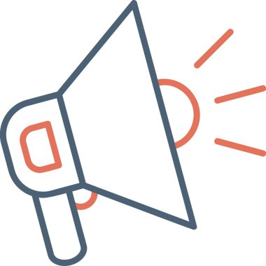 Megafon ikonu vektör illüstrasyonu