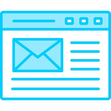 E-posta. Web simgesi basit illüstrasyon 