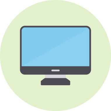 Bilgisayar modern simgesinin vektör illüstrasyonu