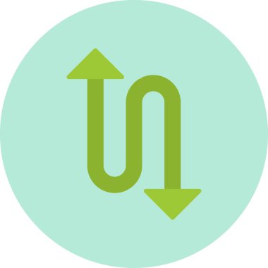 Zigzag Ok simgesi vektör illüstrasyonu