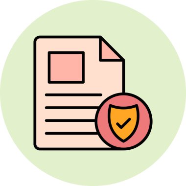 Belge simgesinin vektör illüstrasyonu