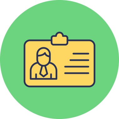 Office Entry Card web icon, vector illustration