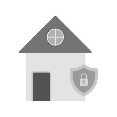 Ev Güvenlik simgesi vektör illüstrasyonu