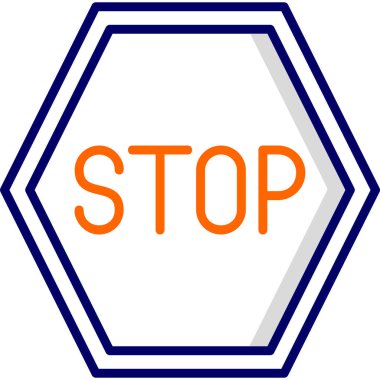stop sign illustration. vector. isolated on white background.