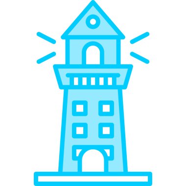 Deniz feneri. Web simgesi basit tasarım