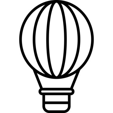 Sıcak hava balonu. Web basit illüstrasyonu