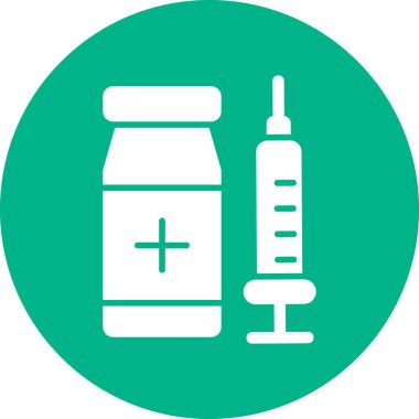 Aşı Aşılama Ağı simgesi basit illüstrasyon