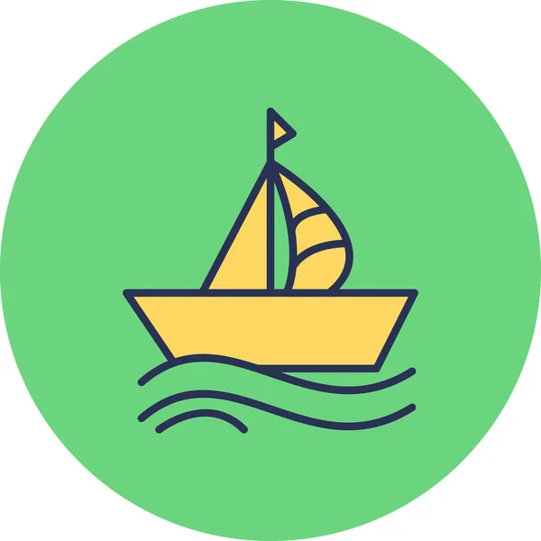 Sail Boat Icon Vector Illustration Design — Stock Vector