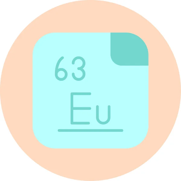 Tableau Périodique Des Éléments Illustration Europium — Image vectorielle