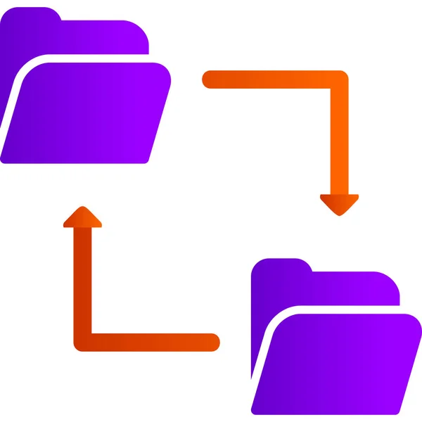 Dosyalar Xchange Simge Vektör Çizimi — Stok Vektör