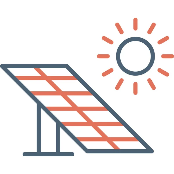 太阳能电池板 简单的设计 — 图库矢量图片