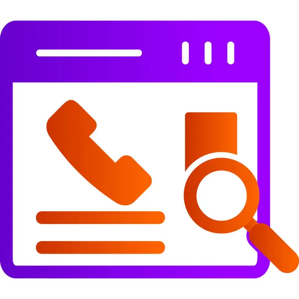 Contact Search Web Vector Icon — Stock Vector