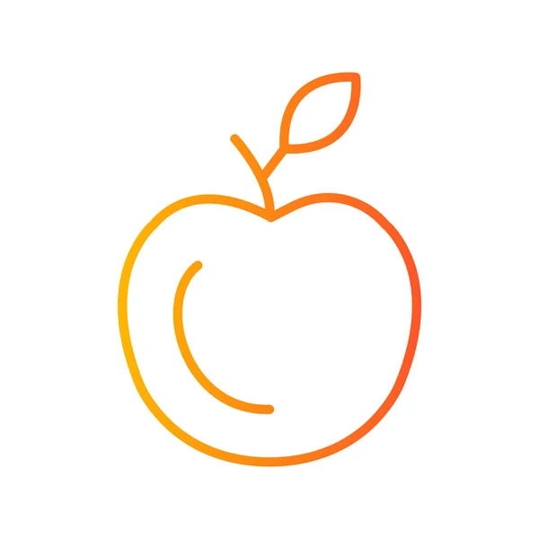 Apfel Isolierter Vektor Illustration Grafik Design — Stockvektor