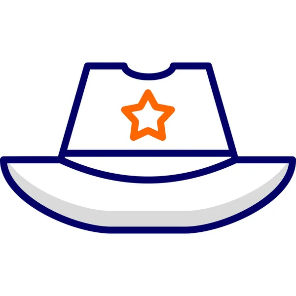 Chapeau Icône Web Illustration Simple — Image vectorielle