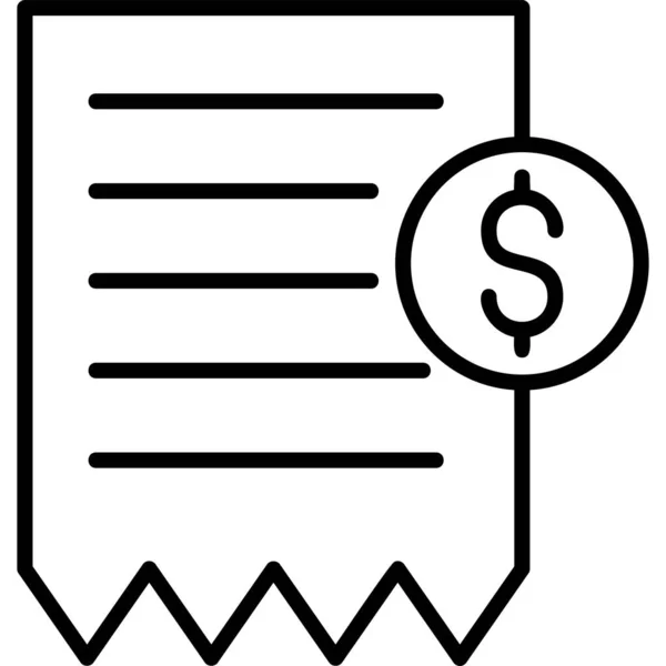 Invoice Web Icon Simple Illustration — Stock Vector