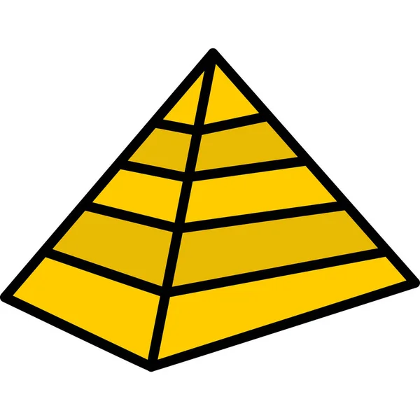 Pyramide Icône Web Illustration Simple — Image vectorielle