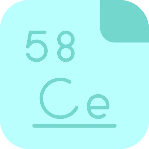 Cerium Symbol Vektor Illustration — Stockvektor