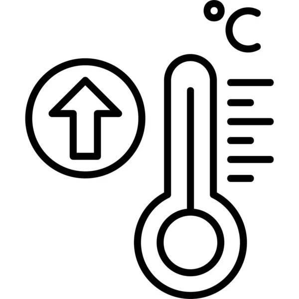 Temperatur Web Ikone Einfaches Design — Stockvektor