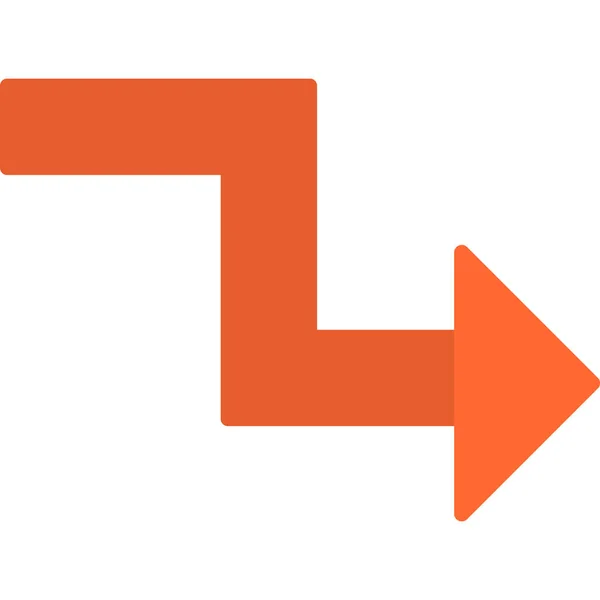 Flecha Icono Web Diseño Simple — Vector de stock