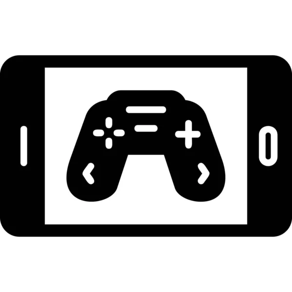 Κινητό Παιχνίδι Joystick Στην Οθόνη Ψηφιακή Απεικόνιση Της Συσκευής Smartphone — Διανυσματικό Αρχείο