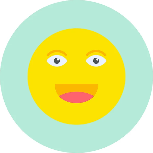 Möt Emoji Glada Emoticon Vektor Illustration — Stock vektor