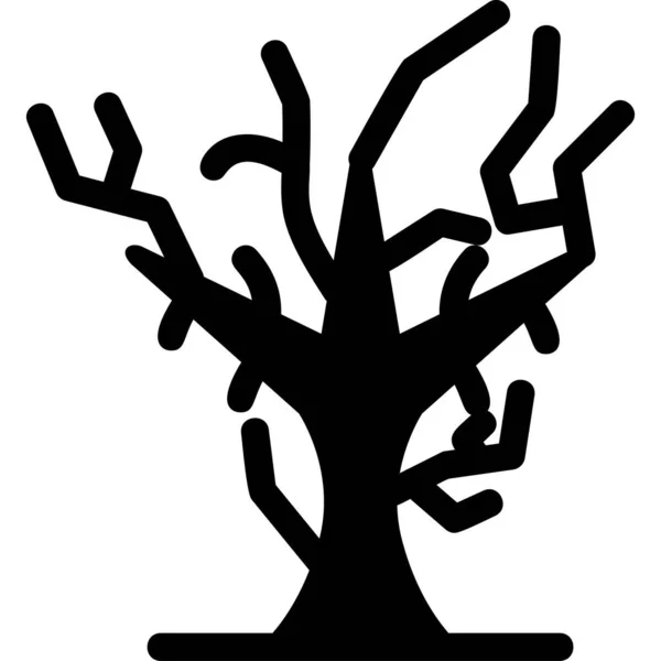 Drzewo Ikona Web Prosta Ilustracja — Wektor stockowy
