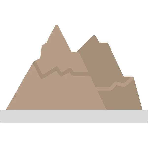 Montagnes Icône Web Illustration Simple — Image vectorielle