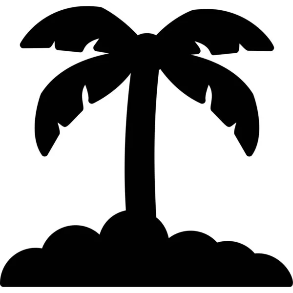 Иконка Пальмы Веб Иллюстрация — стоковый вектор