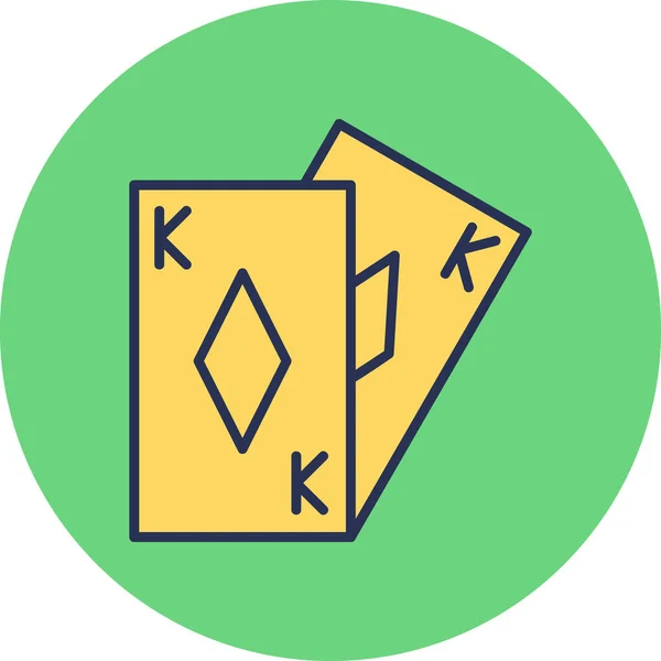 Kartenspiel Web Symbol Einfache Illustration — Stockvektor