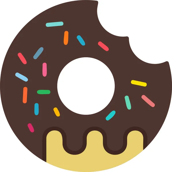 Donut Icono Web Ilustración Simple — Vector de stock