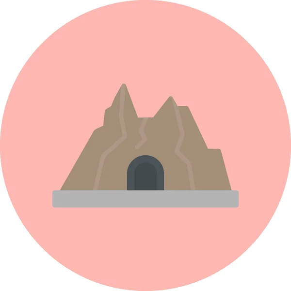 Ilustración Vectorial Icono Montaña — Archivo Imágenes Vectoriales