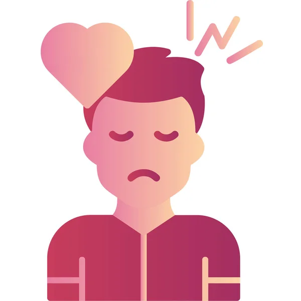 Tachycardie Symptomen Mannelijke Avatar Web Icoon Eenvoudige Illustratie — Stockvector